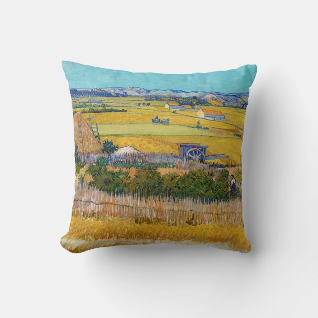 Coussin Vincent van Gogh - Moisson à La Crau (Recto)