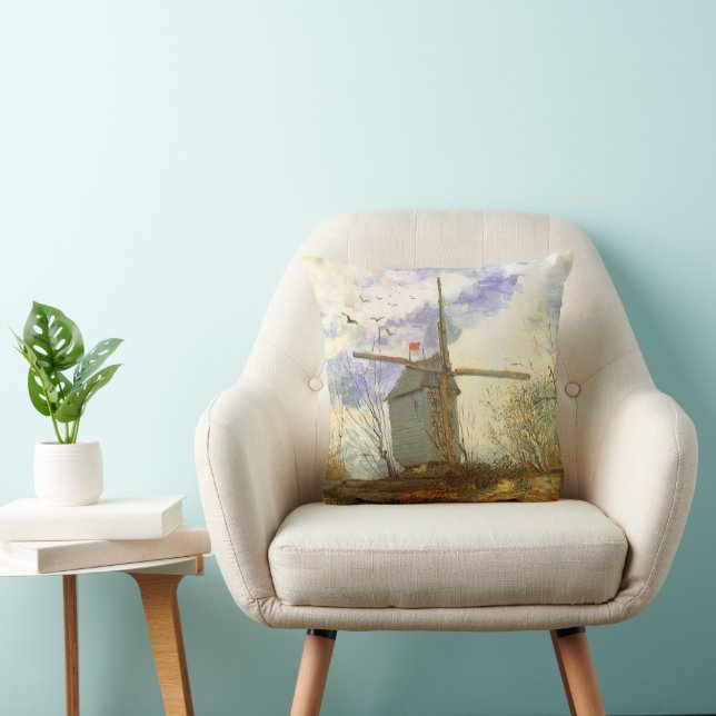 Coussin Vincent van Gogh - Moulin de la Galette, le moulin (Chaise)