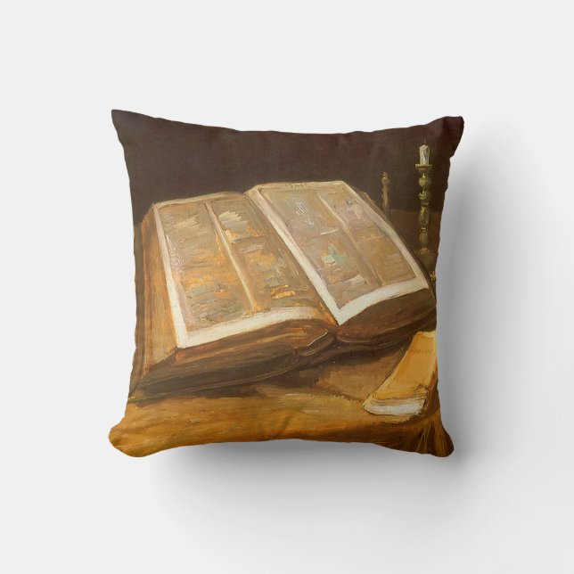 Coussin Vincent van Gogh - Nature morte avec Bible (Recto)
