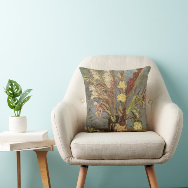 Coussin Vincent van Gogh - Nature morte Vase avec Glaïeuls (Chaise)