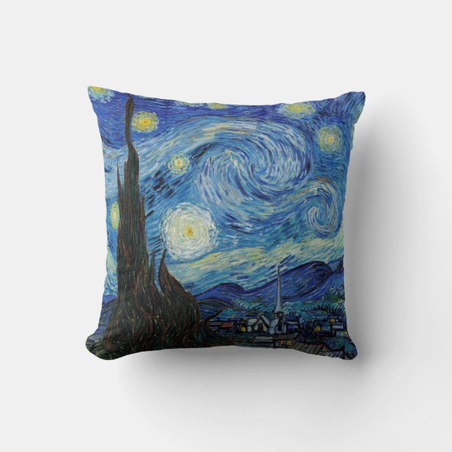 Coussin Vincent Van Gogh Nuit d'art Vintage (Recto)