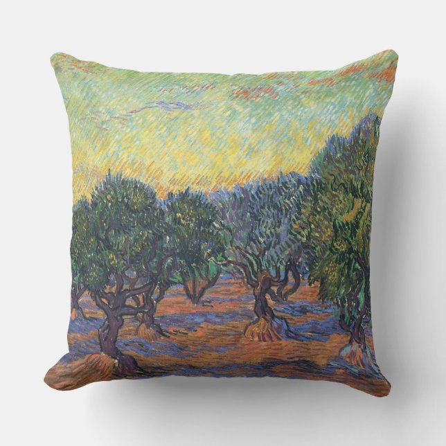 Coussin Vincent Van Gogh Olive Grove Impressionnisme Art (Recto)