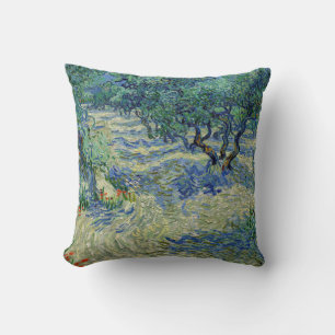 Coussin Vincent van Gogh - Oliveraie : ciel bleu brillant