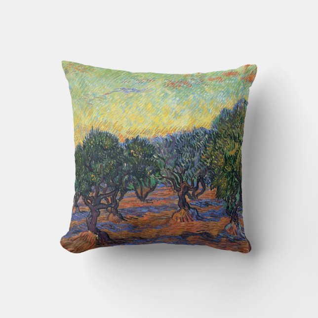 Coussin Vincent Van Gogh Oliveraie Impressionnisme Art (Recto)