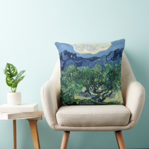 Coussin Vincent Van Gogh Oliviers Paysage Montagneux