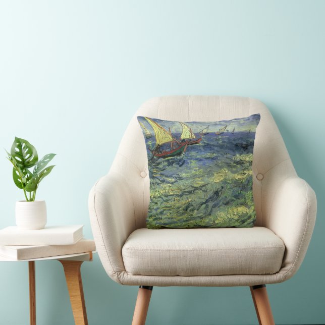 Coussin Vincent van Gogh - Paysage marin à Saintes Maries (Chaise)