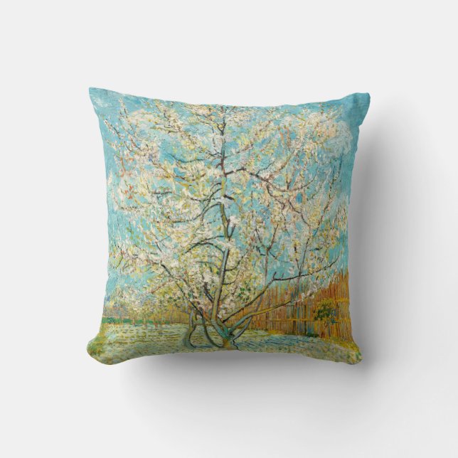 Coussin Vincent van Gogh - Pêcher rose en fleurs (Recto)