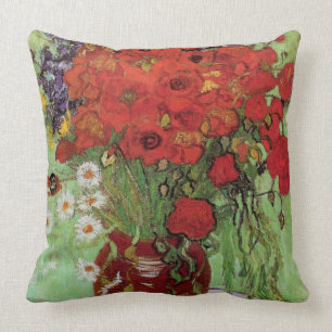 Coussin Vincent van Gogh-Red Poppies et Daisers