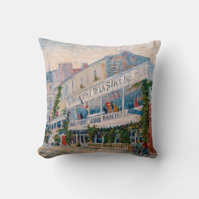 Coussin Vincent van Gogh - Restaurant de la Sirène (Recto)