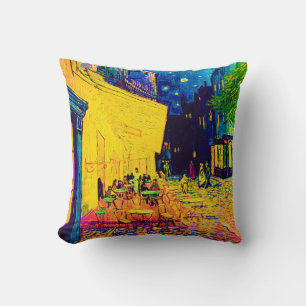 Coussin Vincent Van Gogh - Terrasse de café la nuit Pop Ar