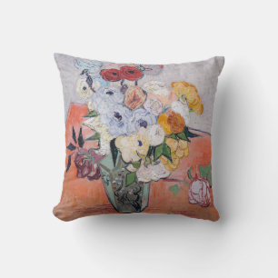 Coussin Vincent van Gogh - Vase avec Roses & Anémones