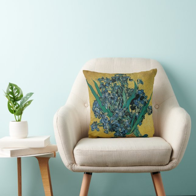 Coussin Vincent van Gogh - Vase w Irises Arrière - plan ja (Chaise)
