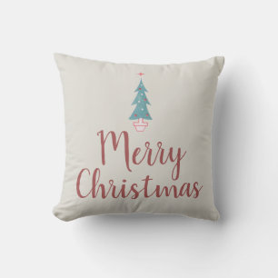 Coussin Vintage 1950 Christmas Tree Art Farmhouse