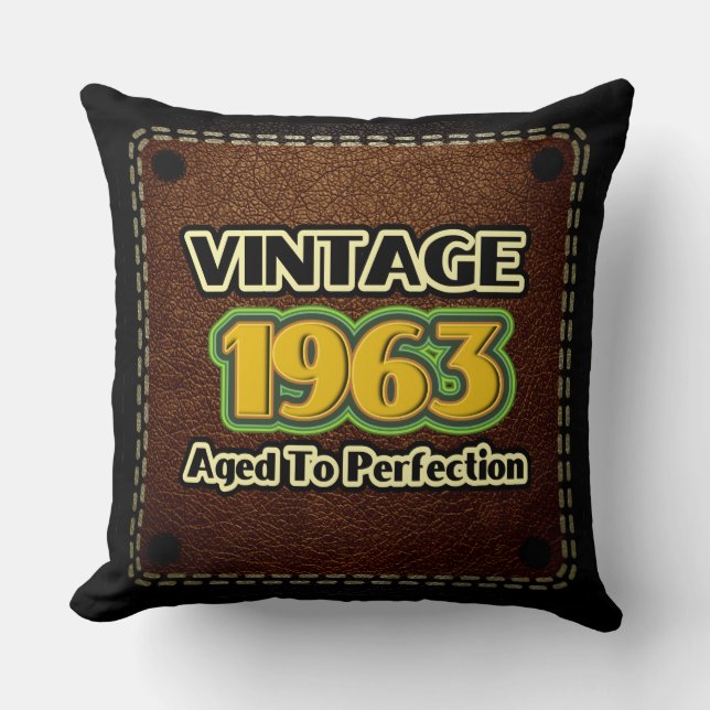Coussin Vintage 1963 - Âgé À La Perfection (Recto)