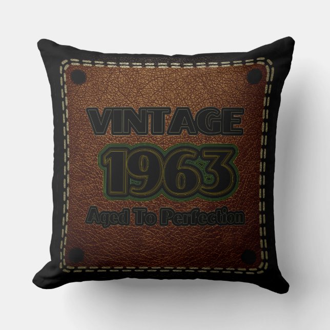 Coussin Vintage 1963 - Âgé À La Perfection (Recto)