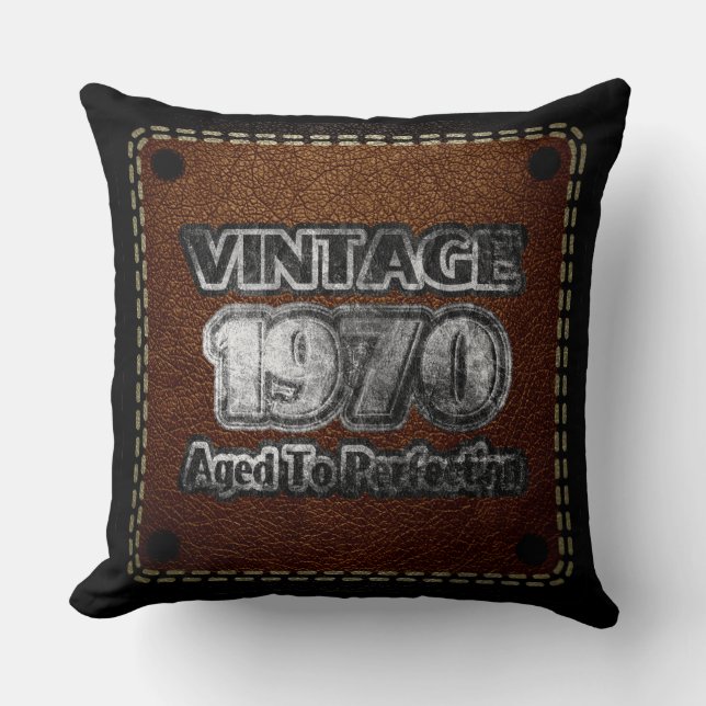 Coussin Vintage 1970 - Âgé À La Perfection (Recto)