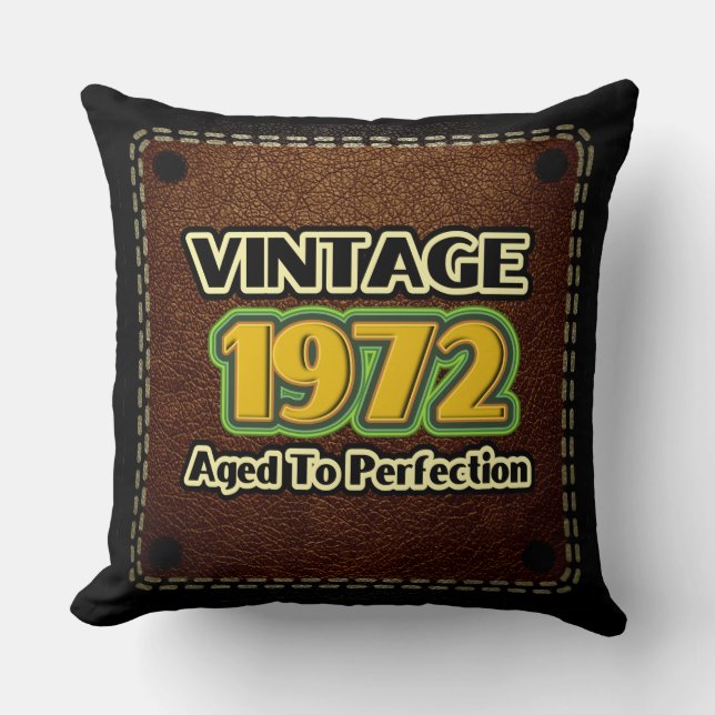 Coussin Vintage 1972 - Âgé À La Perfection (Recto)