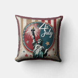 Coussin Vintage 4 juillet Liberty Thlow Pillow