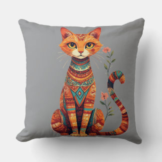 Coussin Vintage Aesthetic Cat Lover Home Decor