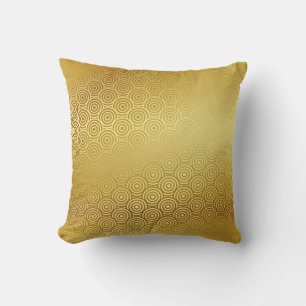 Coussin Vintage arrière - plan élégant à motifs dorés.
