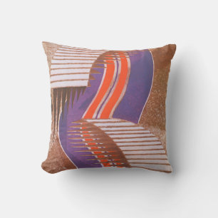 Coussin Vintage Art Déco Jazz Pochoir Escalier Motif