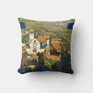 Coussin Vintage Assisi Italie Voyage Tourisme Annonce