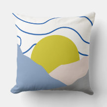 Vintage Bohème Coucher de soleil bleu et jaune mod