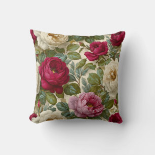 Coussin Vintage Botanique Romantique Chic Floral