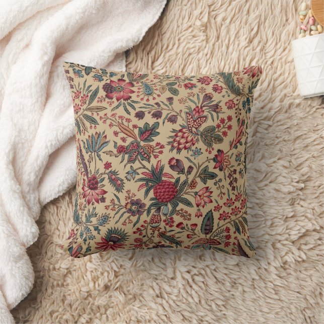 Coussin Vintage Broderie Antique Florale Ameublement (Couverture)