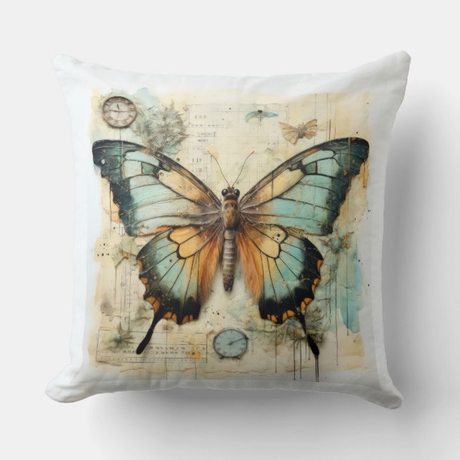 Coussin Vintage Butterfly (Recto)