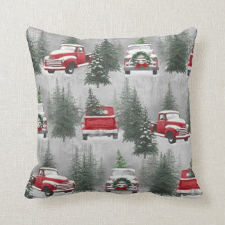 Coussin Vintage Camion Scène de Noël JETER PILLOW