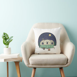 Coussin Vintage Caravan Pillow - Coffee Lover Scenic Route