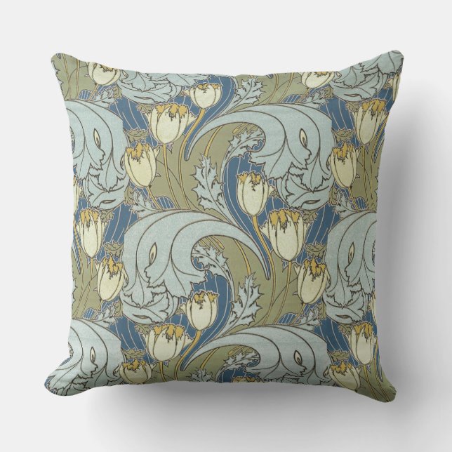 Coussin Vintage Charles Voysey Tulip (Recto)