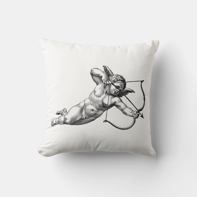 Coussin Vintage Cherub Cupid Love Jeu d'Oreiller (Recto)