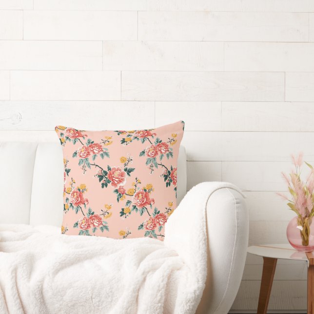 Coussin Vintage Chinoiserie Peony Vine Floral (Canapé)
