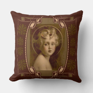 Coussin Vintage Christ Enfant Jésus La Lumière du monde