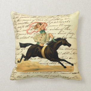 Coussin Vintage Circus Acrobat Girl