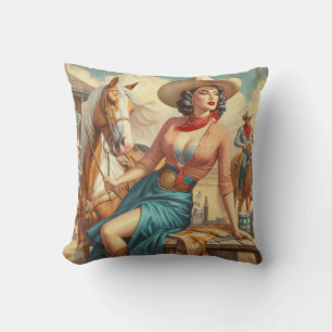 Coussin Vintage Cowgirl