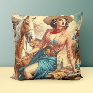 Coussin Vintage Cowgirl