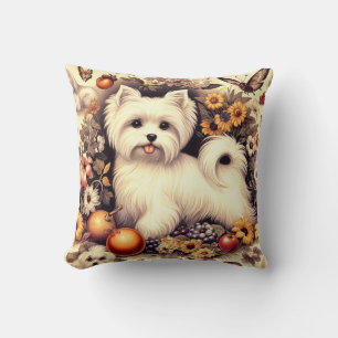 Coussin Vintage Cute Maltais