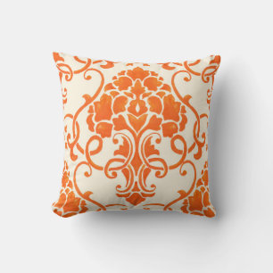 Coussin vintage damask élément motif transparent. Élég