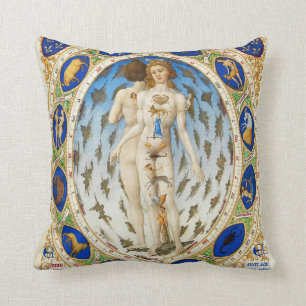 Coussin vintage d'astrologie