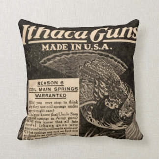 Coussin vintage de décor de maison de fusil de