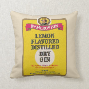 Coussin Vintage de gin sec étiquette de gameroom bar décor