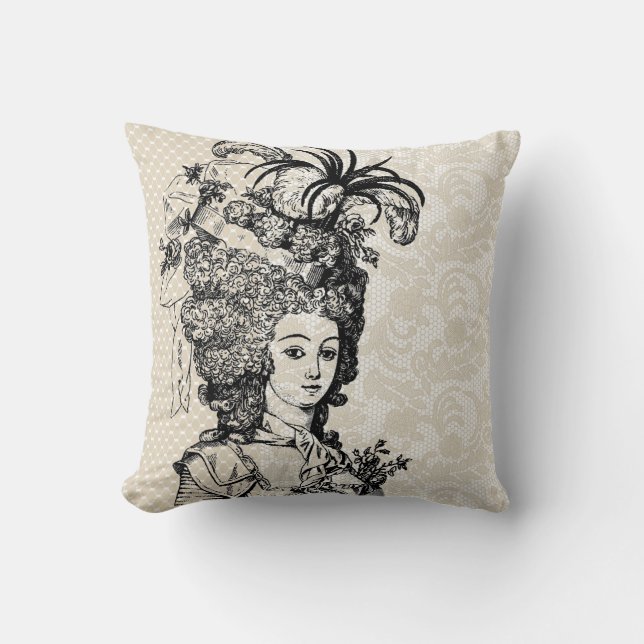 Coussin vintage de Marie Antoinette (Recto)