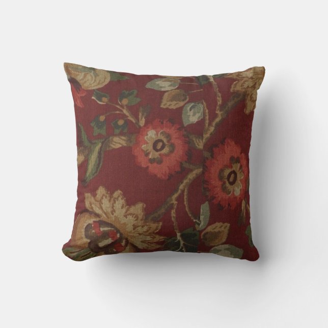 Coussin vintage de MoJo d'impression florale (Recto)