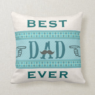 Coussin vintage de moustache de papa de hippie de