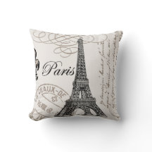 Coussin vintage de Paris…