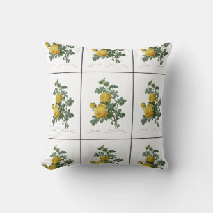 coussin vintage de peinture rose jaune