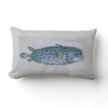 coussin vintage de poissons de décolleur